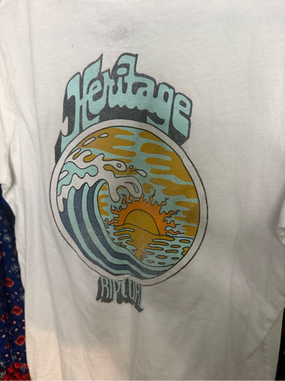 Rip Curl White Logo Interior Tag Tee